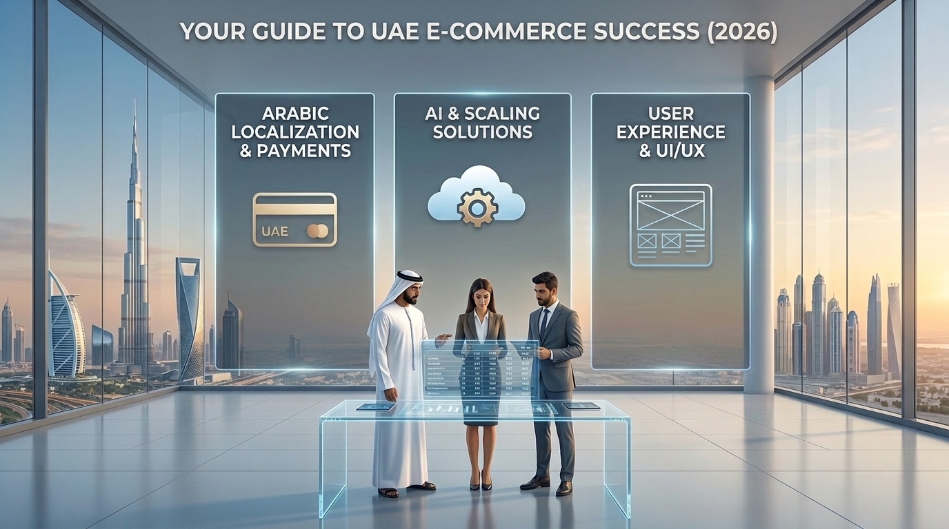 Shopify storefront being customized on a laptop by a developer in Dubai, UAE